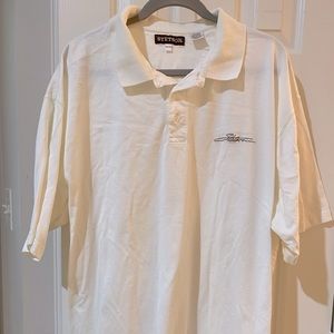 Men’s Stetson White Short-sleeve Polo-Size XXL